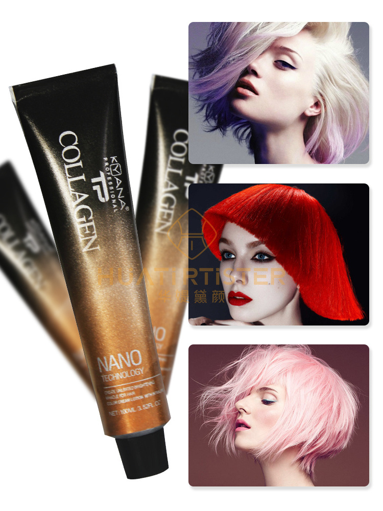 Huati Sifuli KYANA 100ml Semi Permanent Hair Colour Coloring Dye Cream Professional Salon Herbal Dye Low Ammonia for Barber