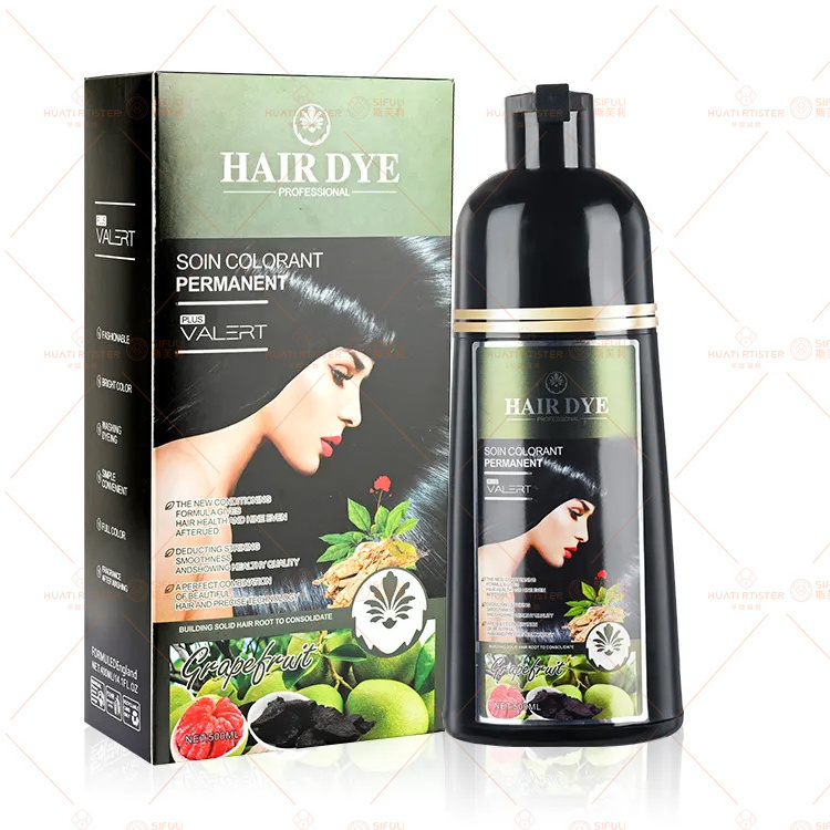 Huati Sifuli Dle hair dye fast black hair shampoo no dark skin ammonia free no ppd original factory wholesale supplier OEM