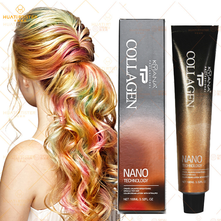 Huati Sifuli KYANA 100ml Semi Permanent Hair Colour Coloring Dye Cream Professional Salon Herbal Dye Low Ammonia for Barber