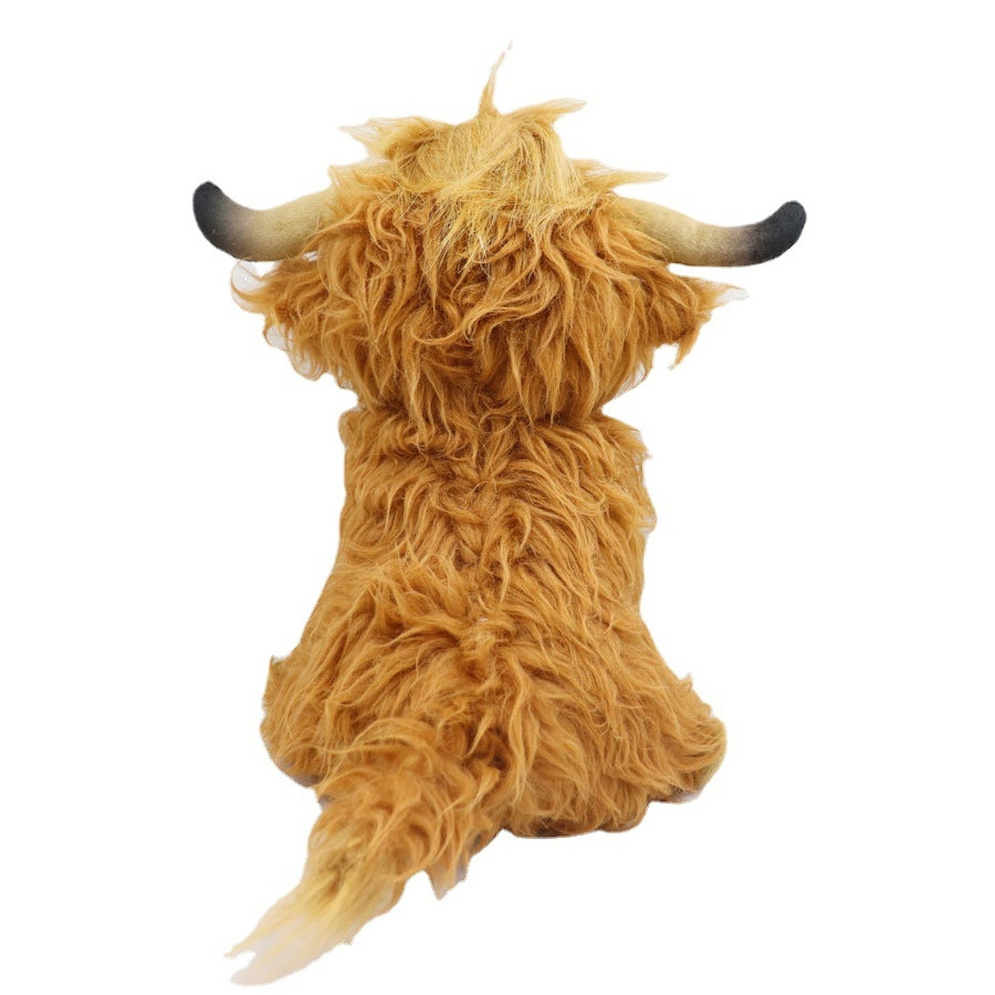 2024 Hot Selling Unisex Scottish Highland Cow Plush Toys Factory Wholesale Simulation Cattle with PP Cotton Filling