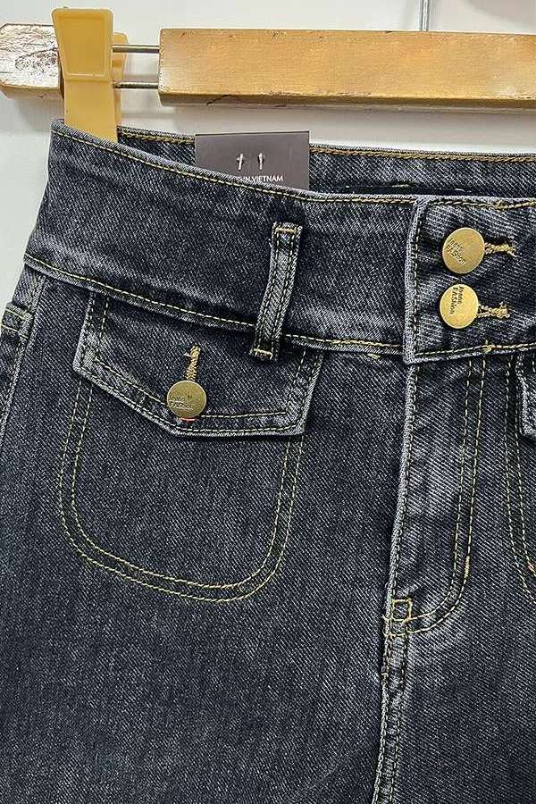 Bulk Sales women's clothing jeans Straight fit high waisted women's jean with pocket design Made in Vietnam