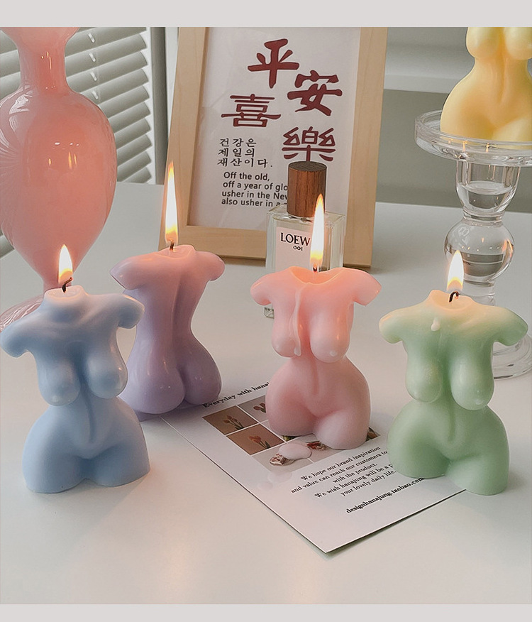 NEW Handmade Colored Soy Wax Scented Curvy Sexy Bulk Order Female Woman Womens Nude Body Shaped Candles In Bulk