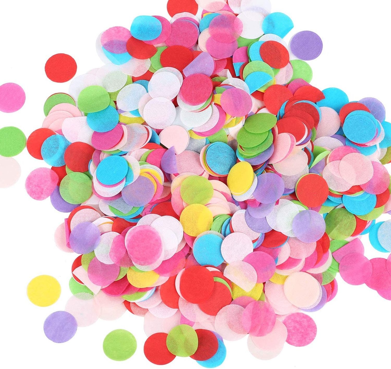 Biodegradable Round Tissue Confetti Hand Throw Circle Confetti Blossom Tissue Paper Confetti for Balloon Party Decoration