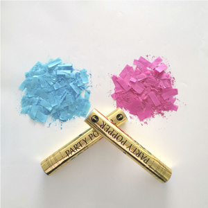 Boy or Girl Gender Reveal Powder Cannon Party Popper Biodegradable Paper Confetti Cannon Baby Shower Party Decorations