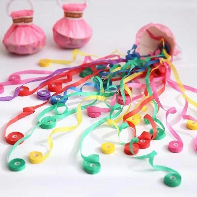 Wholesale Biodegradable No Mess Streamer Pink Party Streamer Confetti Popper for Wedding Birthday Party