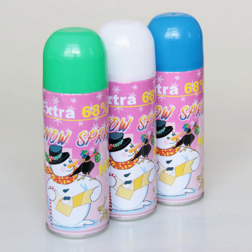 Merry Christmas Flame Retardant Artificial Snow Foam Snow Party Spray Pink Design for Christmas Carnival Decoration