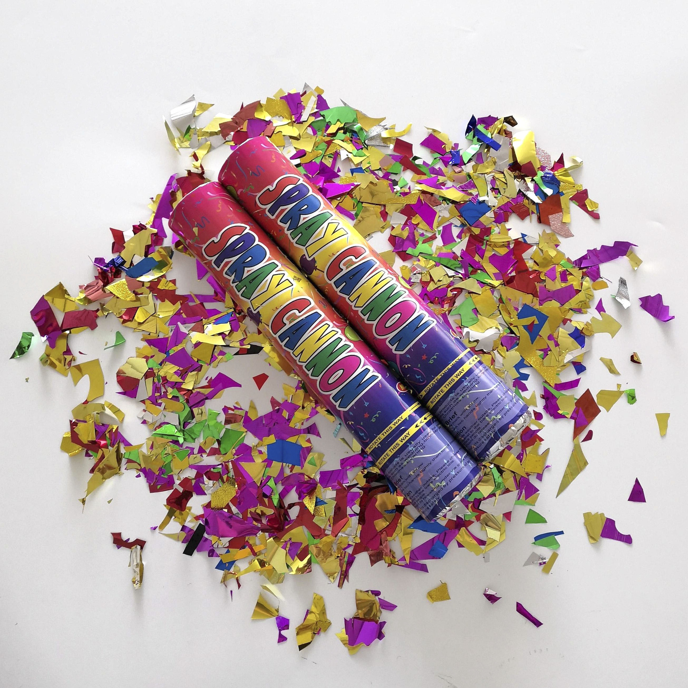 Custom Wrapping Paper Foil Confetti Cannon Compressed Air Party Poppers Wedding Party Decorations