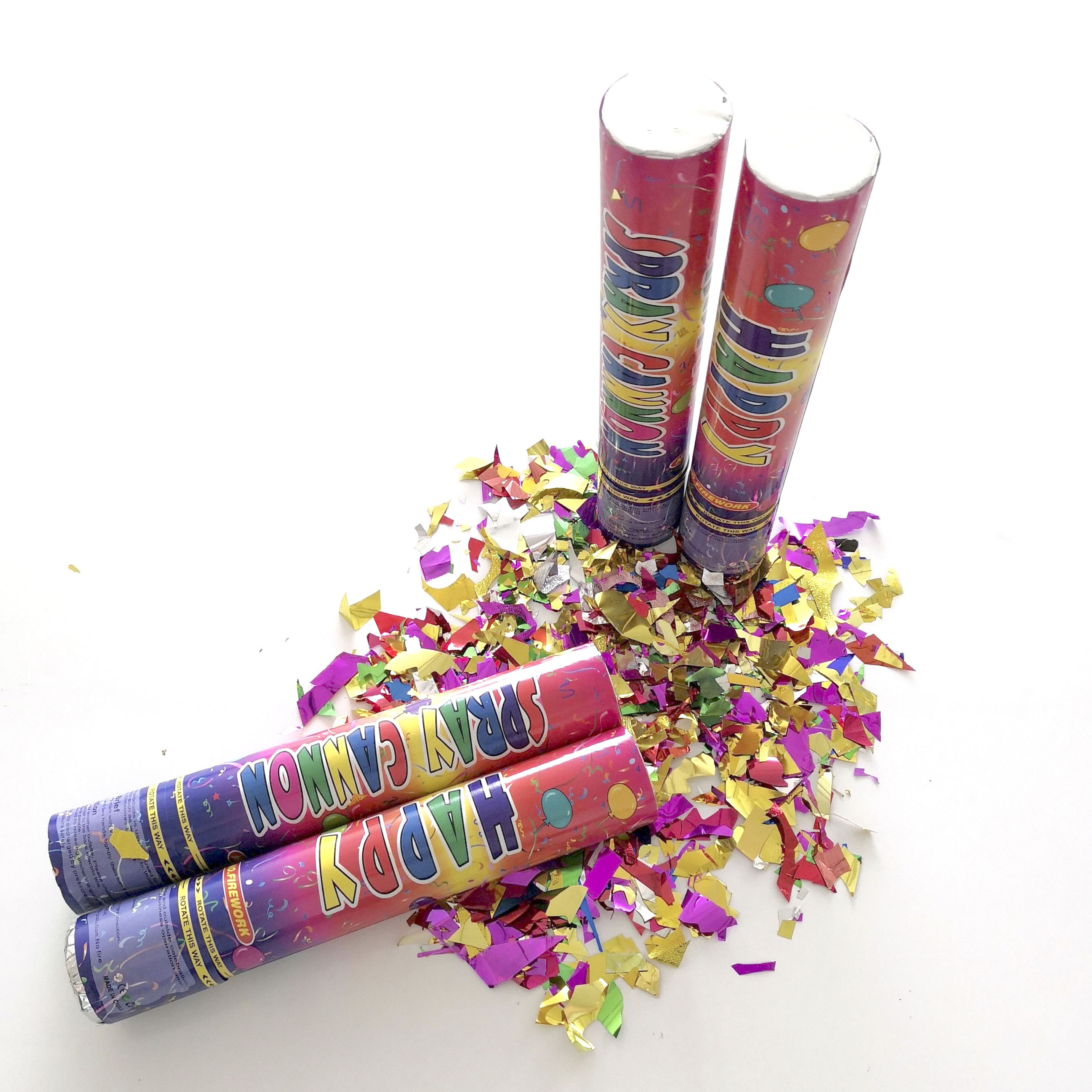 Custom Wrapping Paper Foil Confetti Cannon Compressed Air Party Poppers Wedding Party Decorations