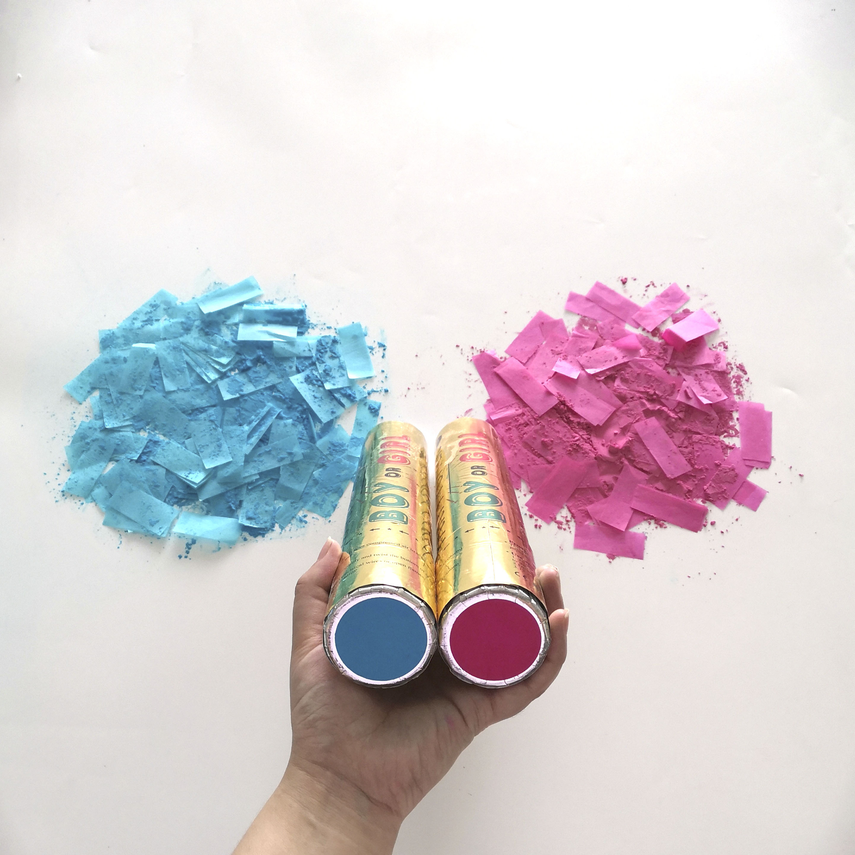 Boy or Girl Gender Reveal Smoke Cannon Baby Shower Party Confetti Cannon Eco Friendly Biodegradable Classy Party Supplies