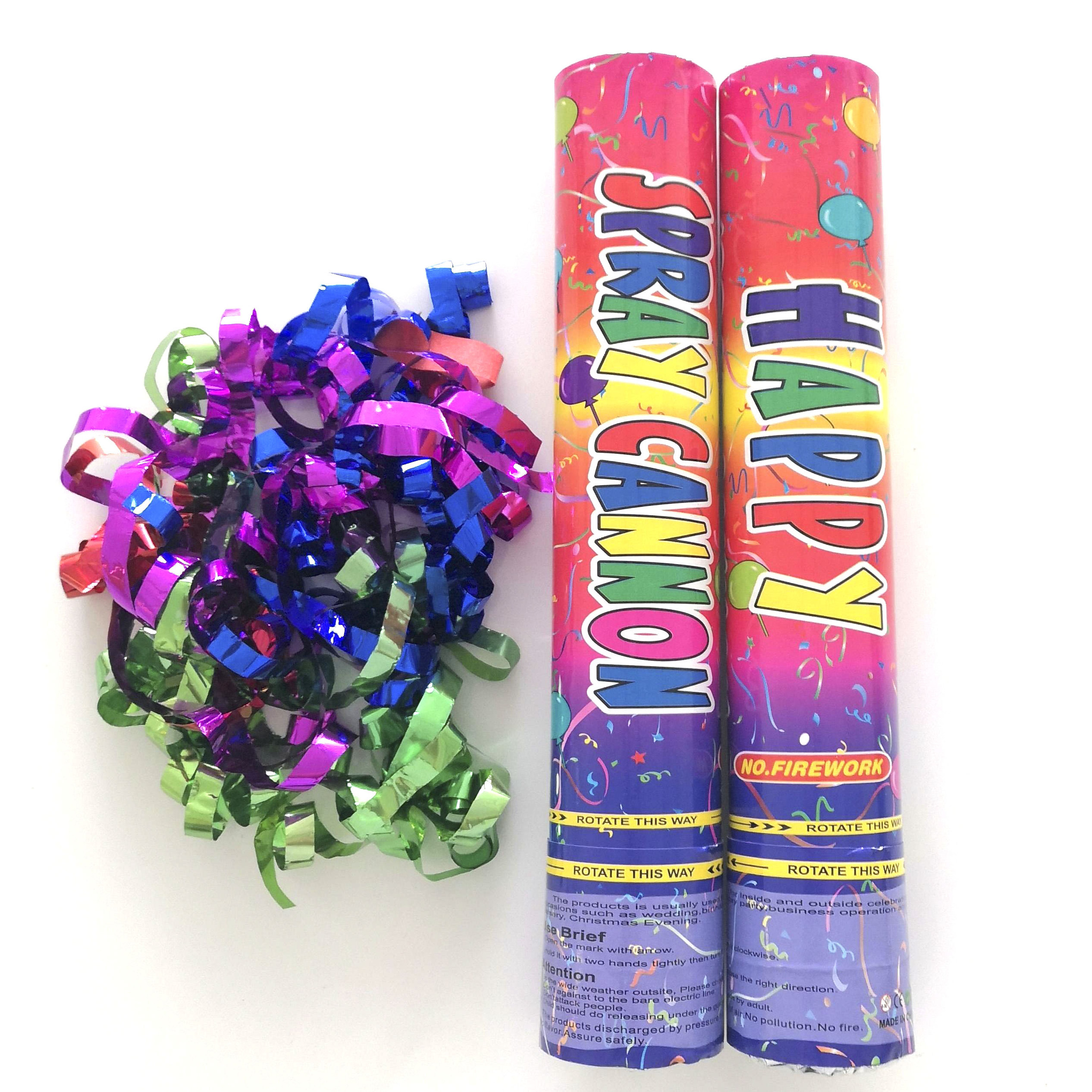 Custom Wrapping Paper Foil Confetti Cannon Compressed Air Party Poppers Wedding Party Decorations