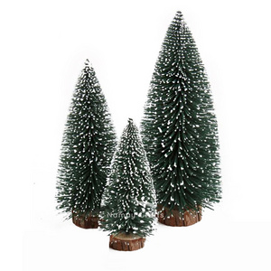 Outdoor artificial holiday time falling snow Mini christmas trees