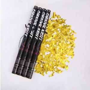 Gold Metallic Foil Confetti Shooter Electric Party Poppers Iron Bottle with Glitter Confetti