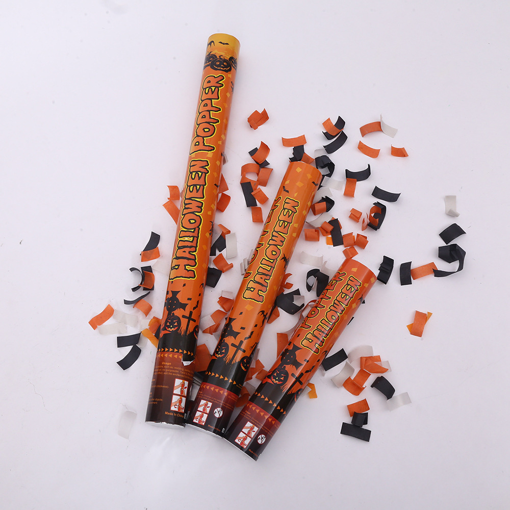 New Design Biodegradable Party Supplies Paper Halloween Confetti Party Popper Confetti Cannon for Halloween Festival