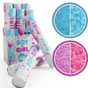 Gender Reveal Biodegradable Confetti Cannon Party Popper Eco Friendly Custom Paper Confetti  Baby Shower Party Decorations