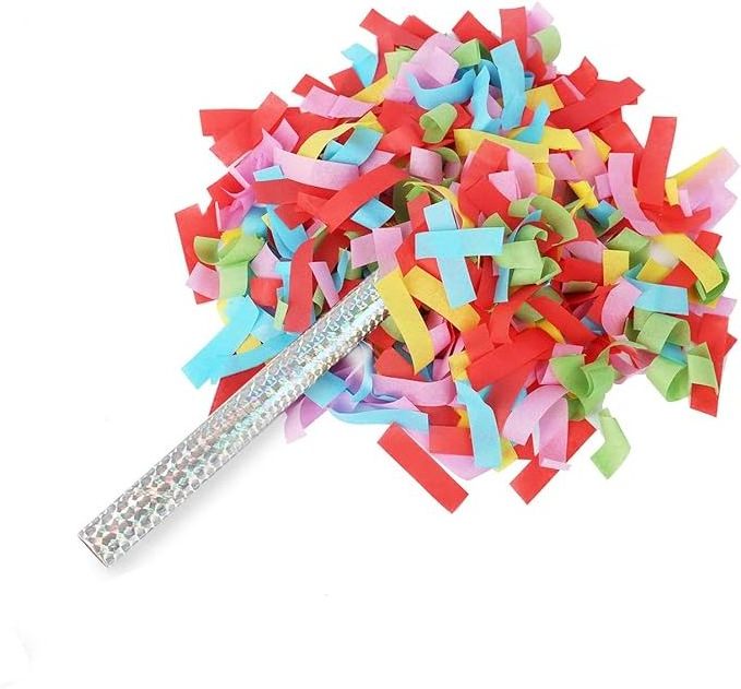 2024 Biodegradable Colorful Confetti Party Popper Gun Confetti Cannon for Wedding Birthday Party Supplies