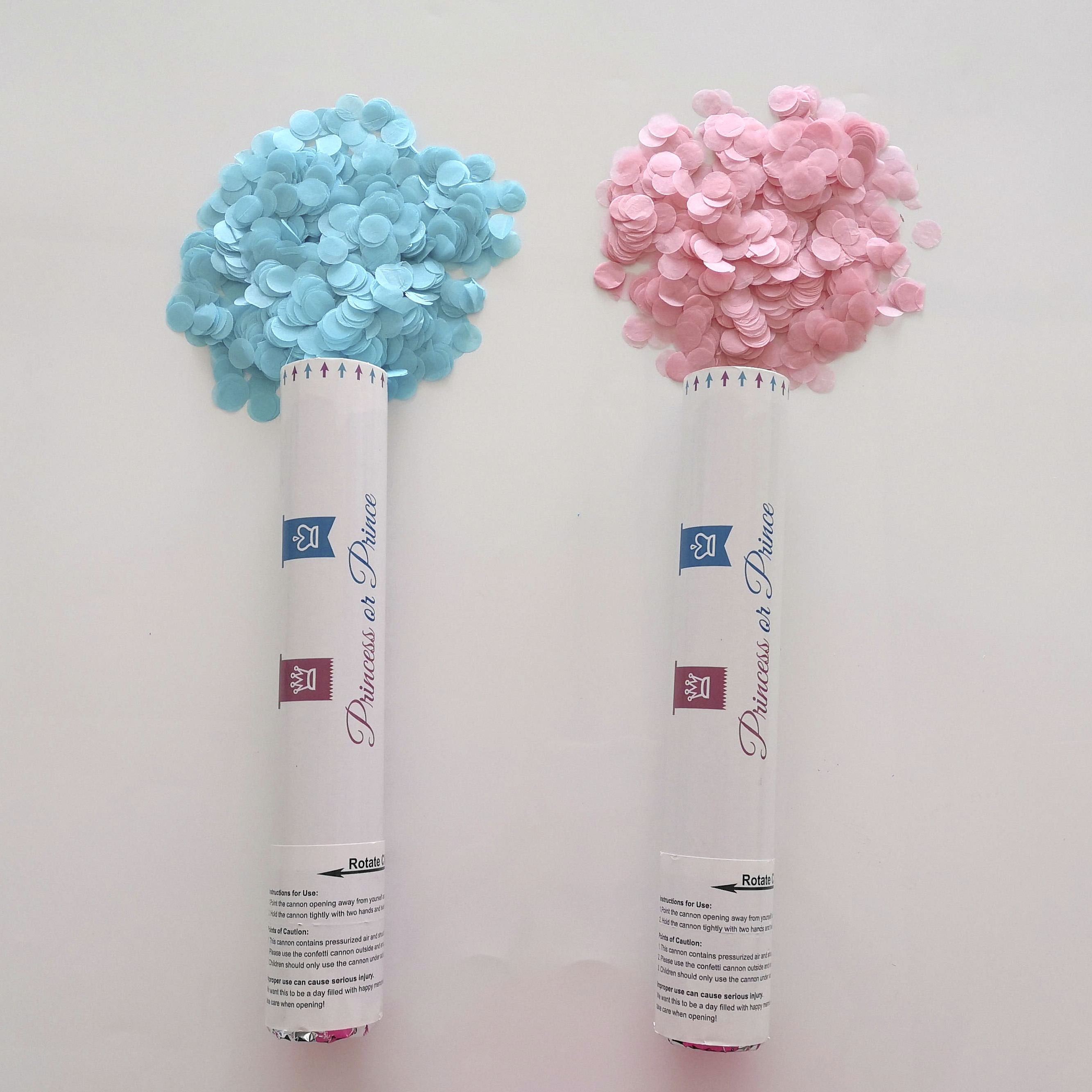 Gender Reveal Biodegradable Confetti Cannon Party Popper Eco Friendly Custom Paper Confetti  Baby Shower Party Decorations