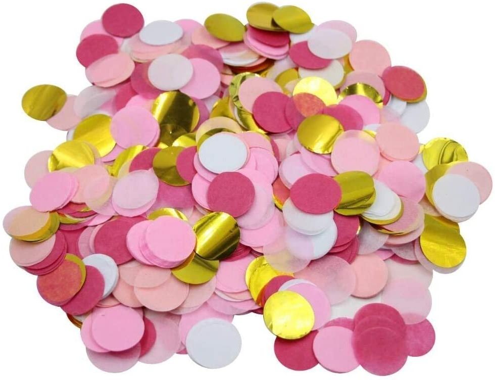 Biodegradable Round Tissue Confetti Hand Throw Circle Confetti Blossom Tissue Paper Confetti for Balloon Party Decoration