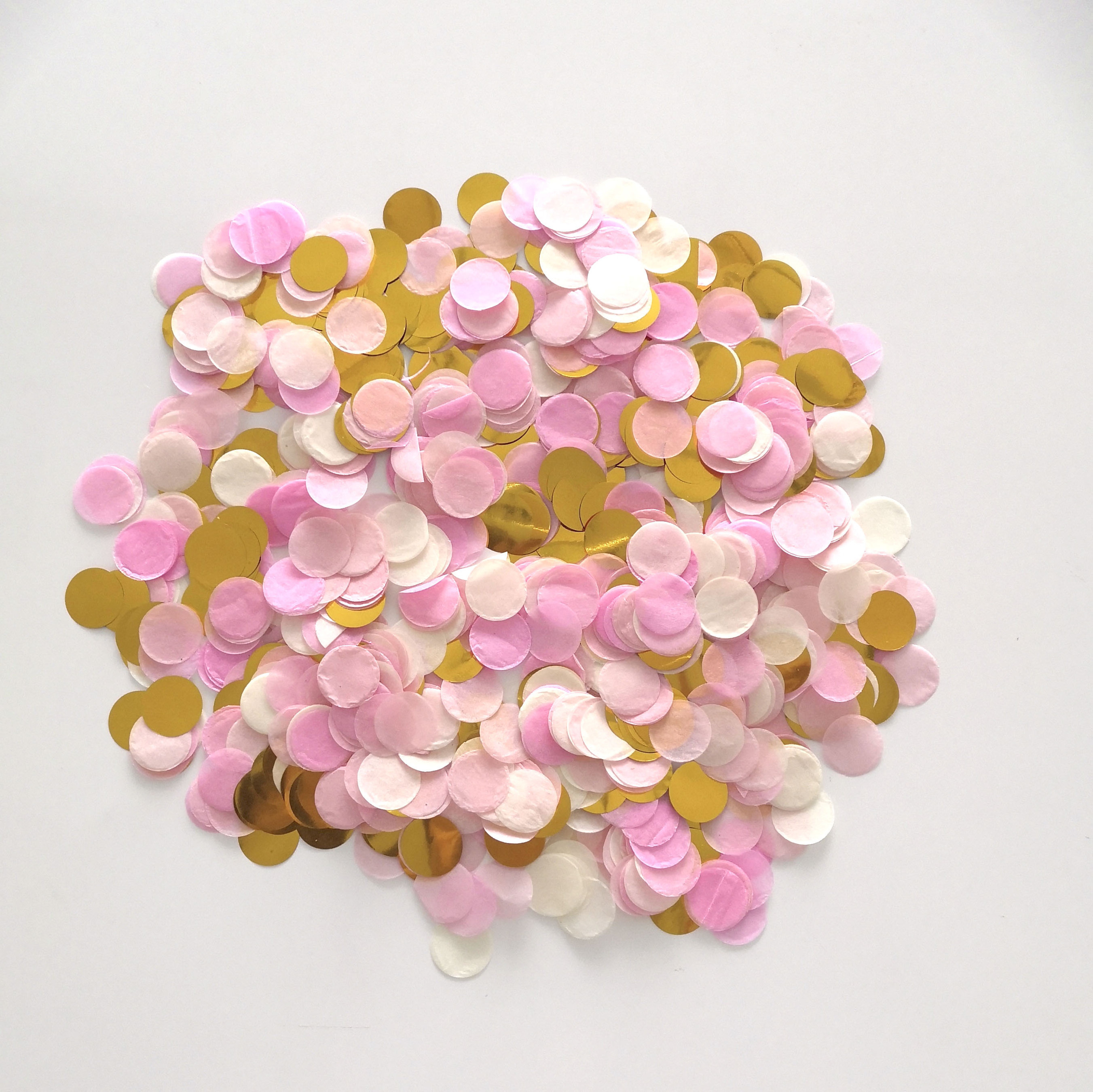 Biodegradable Round Tissue Confetti Hand Throw Circle Confetti Blossom Tissue Paper Confetti for Balloon Party Decoration