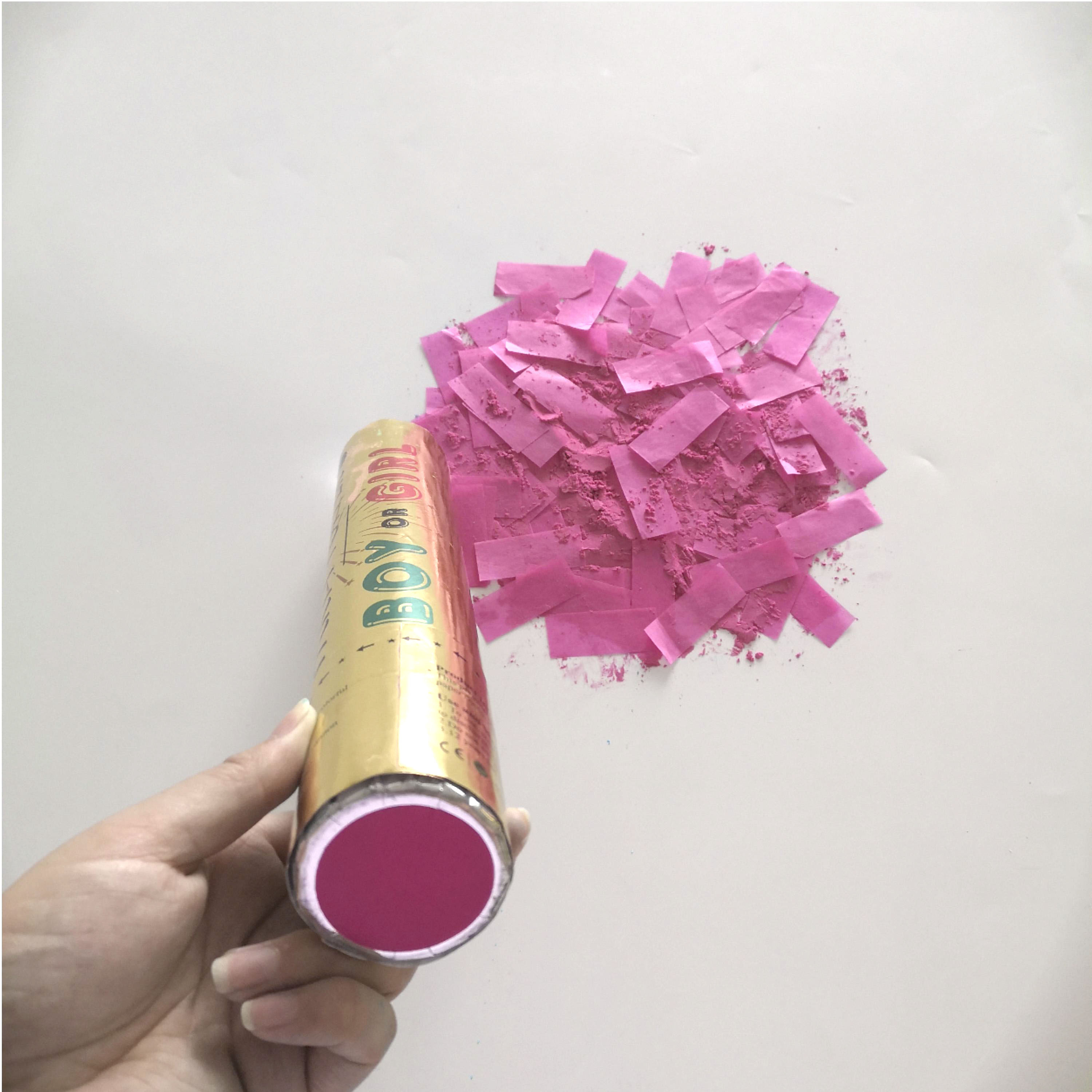 Boy or Girl Gender Reveal Smoke Cannon Baby Shower Party Confetti Cannon Eco Friendly Biodegradable Classy Party Supplies