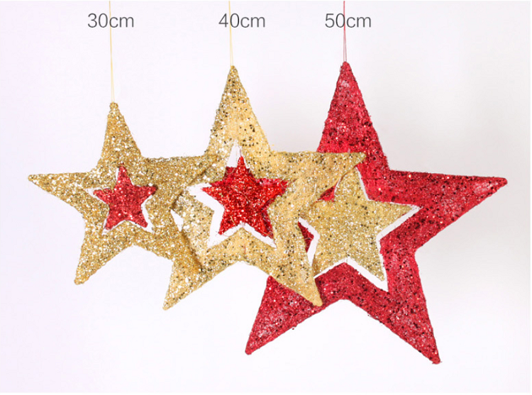 Artistic christmas home hanging star decorations for wedding festival favor