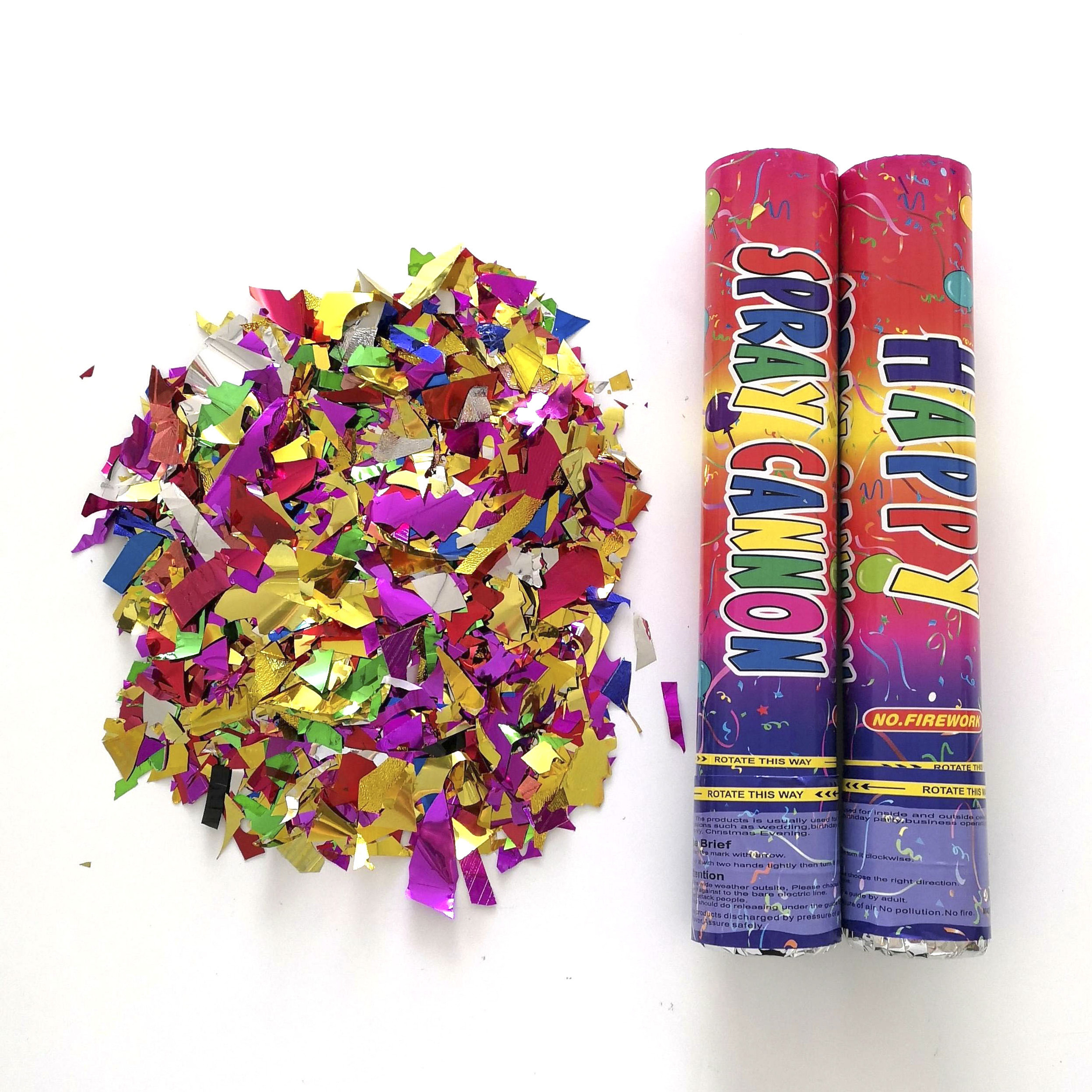 Custom Wrapping Paper Foil Confetti Cannon Compressed Air Party Poppers Wedding Party Decorations