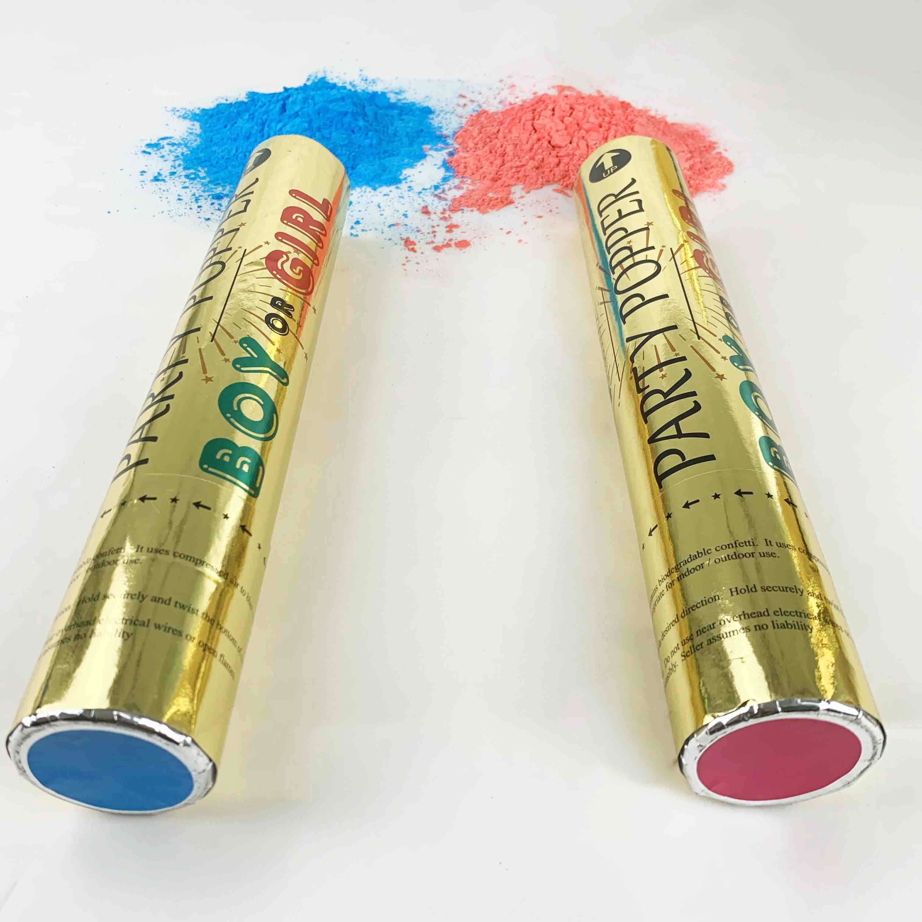 Boy or Girl Gender Reveal Smoke Cannon Baby Shower Party Confetti Cannon Eco Friendly Biodegradable Classy Party Supplies