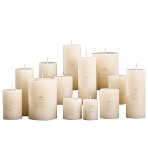 Hot Sale Ivory White Classic Candle Decorative Flickering Plain Wax Long Church Pillar Flicker Candle