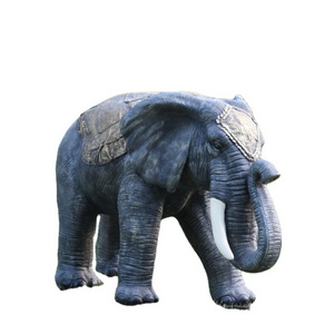 Animal Sculpture Fiberglass Statue Elephant Statue Outdoor Realistic Design Shopping Mall Displays Sculptures