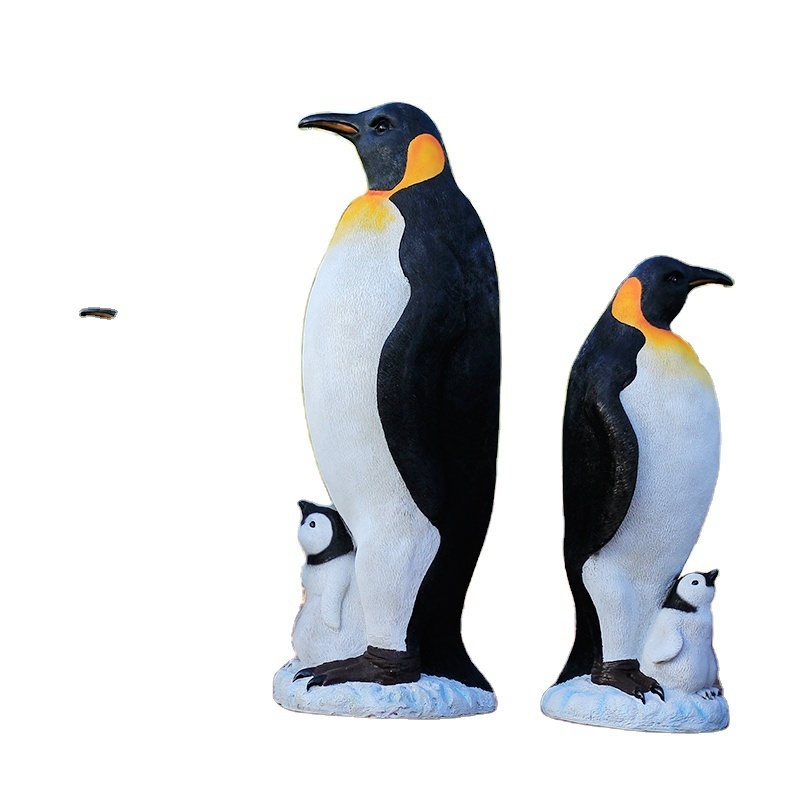 Outdoor Park Decoration  resin sculptures animal sculpture penguin sculpture Realistic Penguin Statue