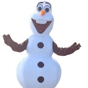 Funny Unisex Halloween Christmas New Year Cosplay Suit Inflatable Snowman Olaf Fat Mascot Costume