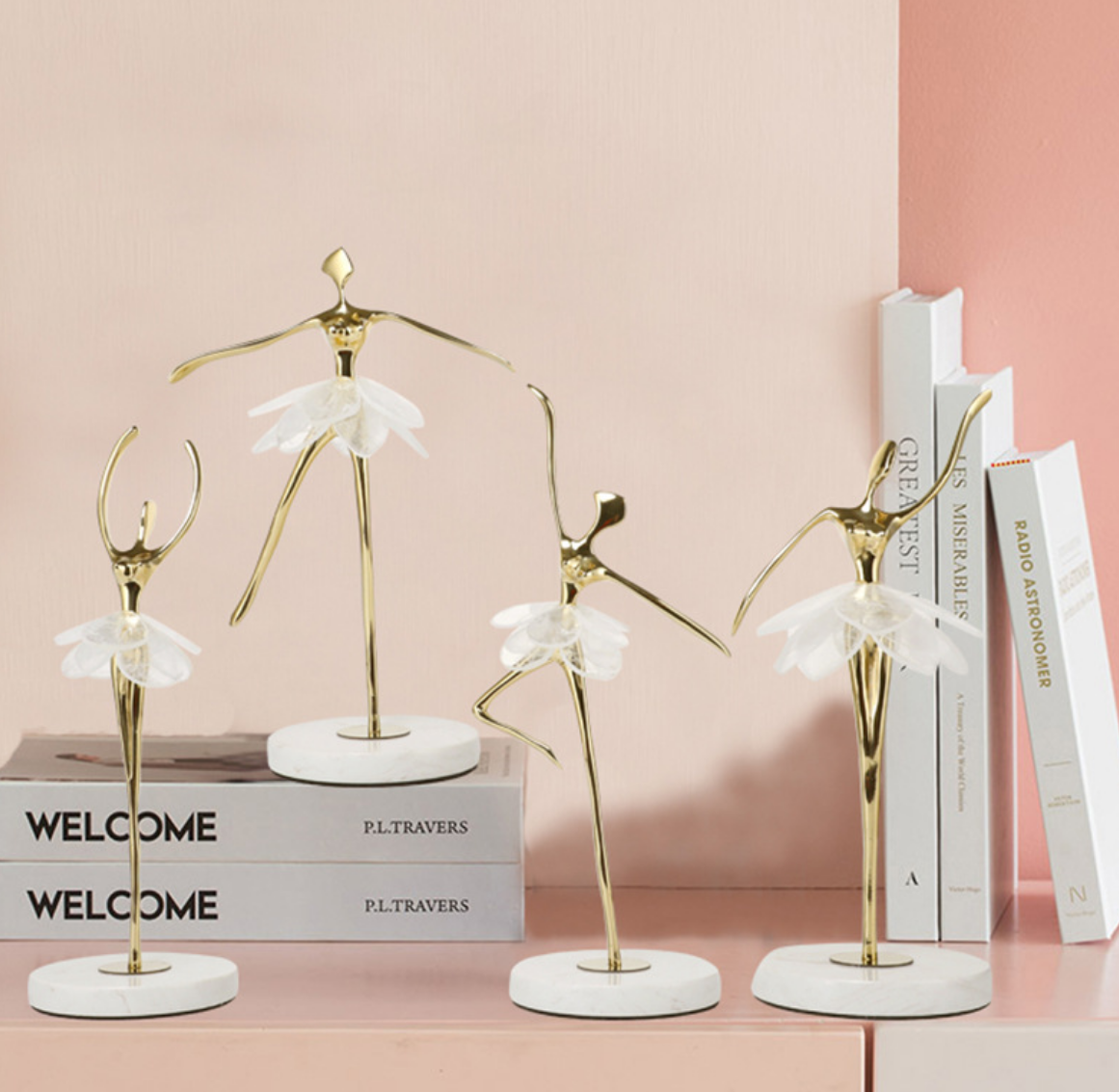 Resin Branch Office Statues Decor Home Ornament New Design Decor Decoration Desktop Crystal Ballerina Sculpture Girl Ballet