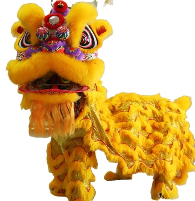 Lion Dance Chinese Normal Size Two People Wearing Lion Dance Costume For Children Lion Dance Party Carnival