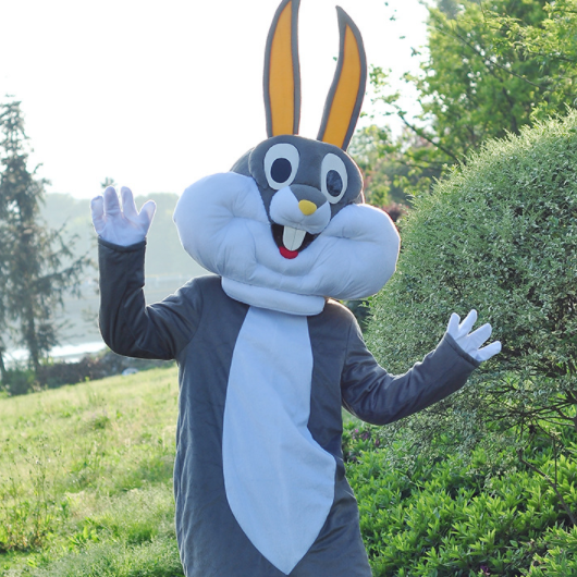 Hot Sale New Arrival Cheap Price  Adult Size Human Inside Walking Waring Rabbit Bunny Mascot Costume