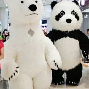 Hot Sale Polar Bear Attractive Business Promotion Animal Inflatable Panda Costume Hand-make Cosplay Suits