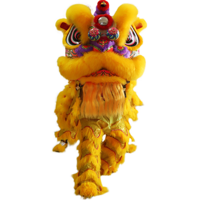 Lion Dance Chinese Normal Size Two People Wearing Lion Dance Costume For Children Lion Dance Party Carnival