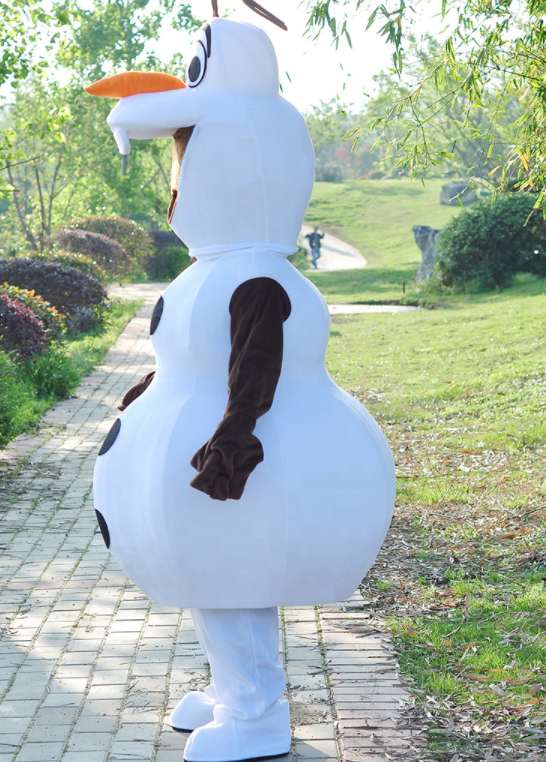 Funny Unisex Halloween Christmas New Year Cosplay Suit Inflatable Snowman Olaf Fat Mascot Costume