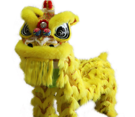 Hand Craft Lion Dance Normal Size China Two People Performance Lion Dance Costume For Children Lion Dance Party Carnival