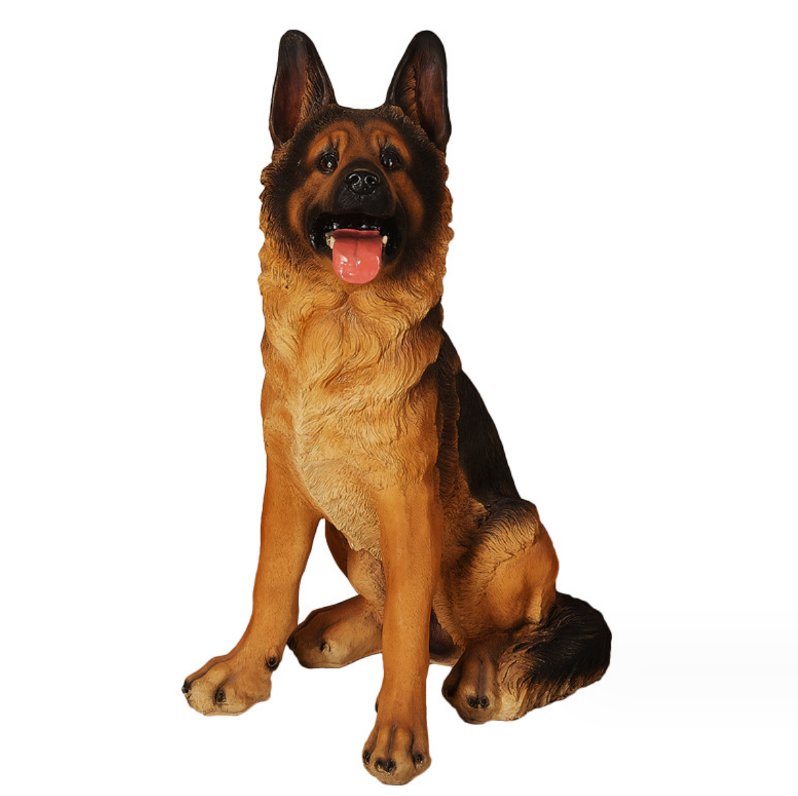 Realistic German Shepherd Wolf Dog Sculpture Animal Dog Statue Fiberglass Material Artificial For Outdoor Decoration Indoor