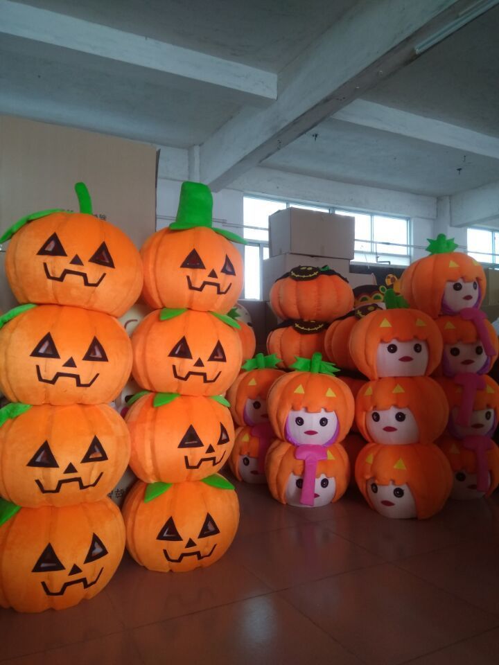 Cheap Price Mascot Costume Halloween Cosplay Pumpkin Plants V.S. Zombies Customized For Kids Shopping Mall Attract Kids