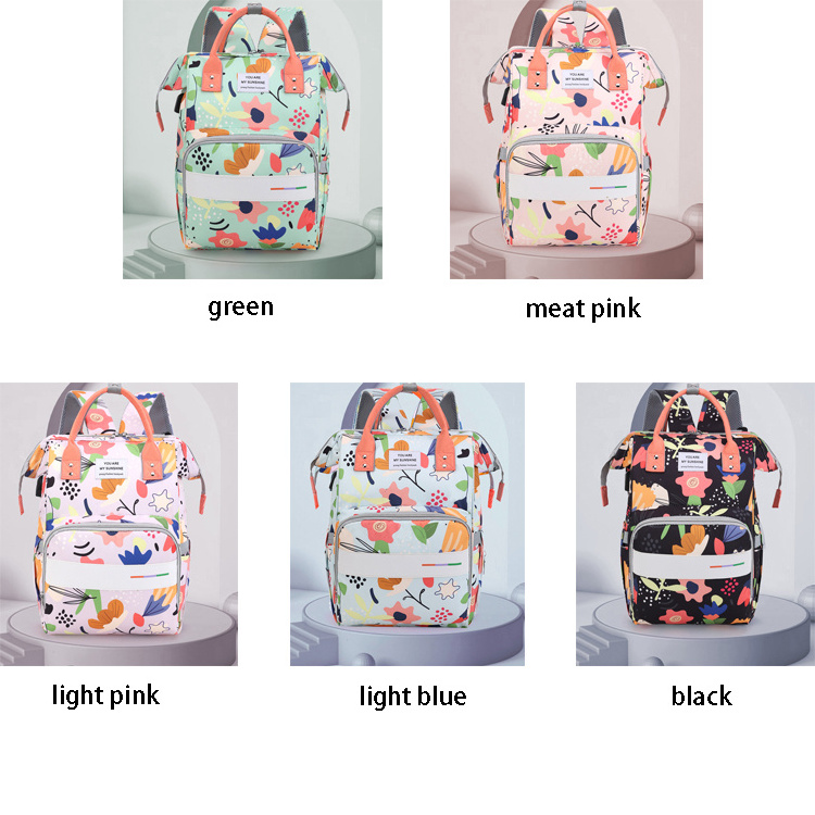 Multifunctional Baby Diaper Backpack Travel Large Capacity Waterproof Print Maternity USB Camouflage Baby Diaper Bag For Mummy