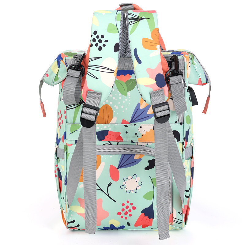 Multifunctional Baby Diaper Backpack Travel Large Capacity Waterproof Print Maternity USB Camouflage Baby Diaper Bag For Mummy