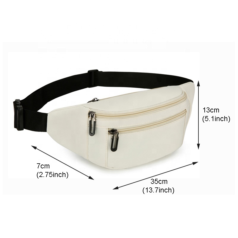 wholesale outdoor nylon sport front  pocket zipper crossbody custom logo belt bag  fanny pack for women men