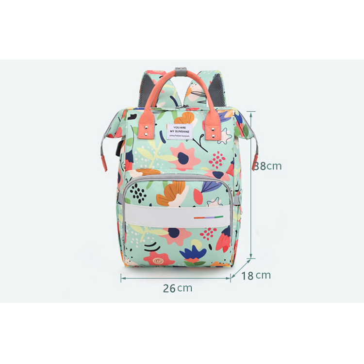 Multifunctional Baby Diaper Backpack Travel Large Capacity Waterproof Print Maternity USB Camouflage Baby Diaper Bag For Mummy