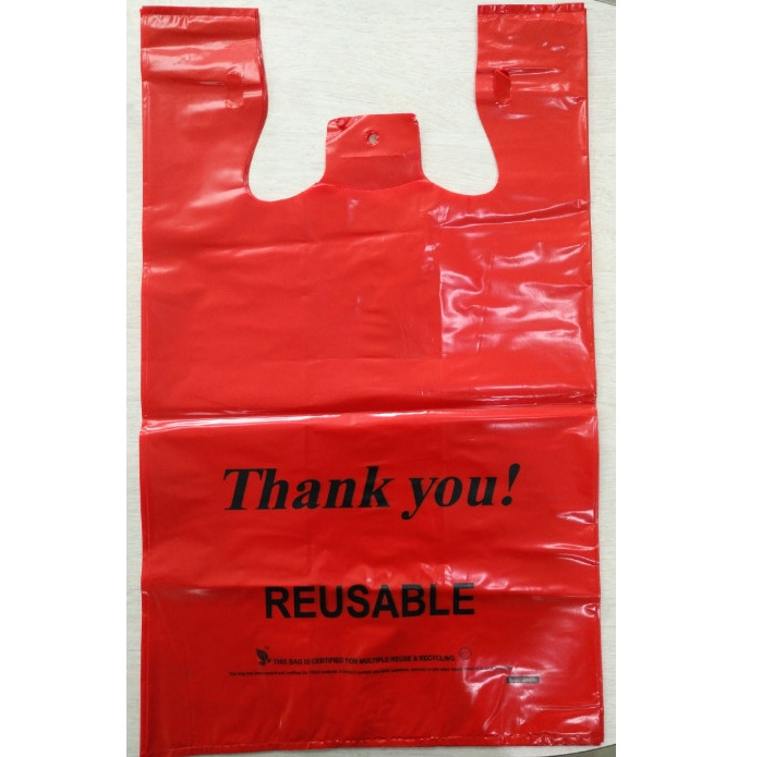 HDPE/LDPE t-shirt shopping polythene bag/supermarket grocery retail sack shopping 2022 wholesale