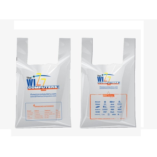 HDPE/LDPE t-shirt shopping polythene bag/supermarket grocery retail sack shopping 2022 wholesale