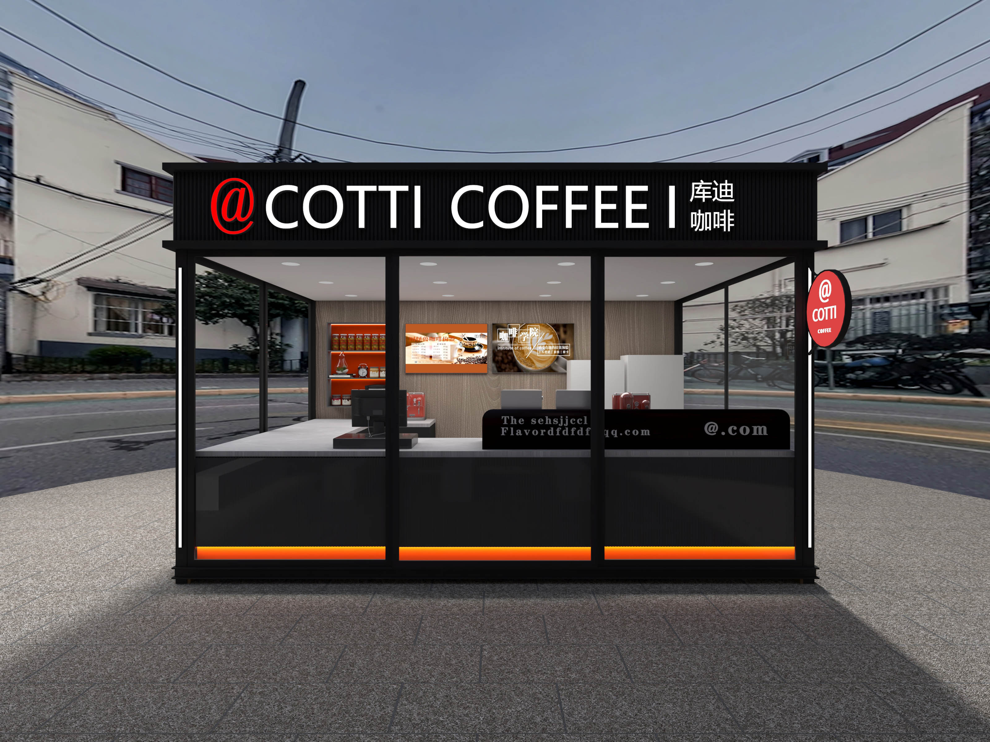 Coffee Kiosk Indoor Modern Drink Juice Bar Display Counter Furniture showcase Wooden Mobile Food Kiosk For Shopping Mall