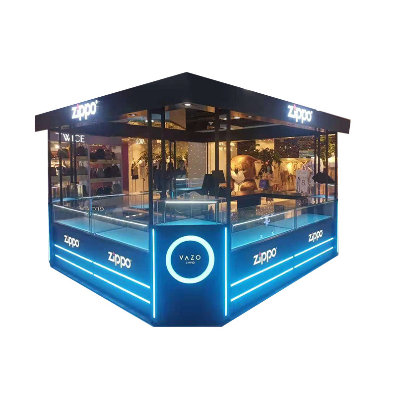 Customized Smoke Shop Interior Design Decoration Showcase Retail Glass Display Cases Smoke Shop Display