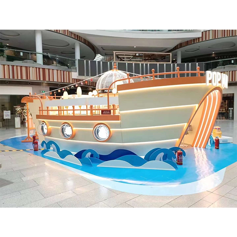 Hot sale custom ship design shopping display Blind box Anime Doll Interior Design Shop Display Furniture