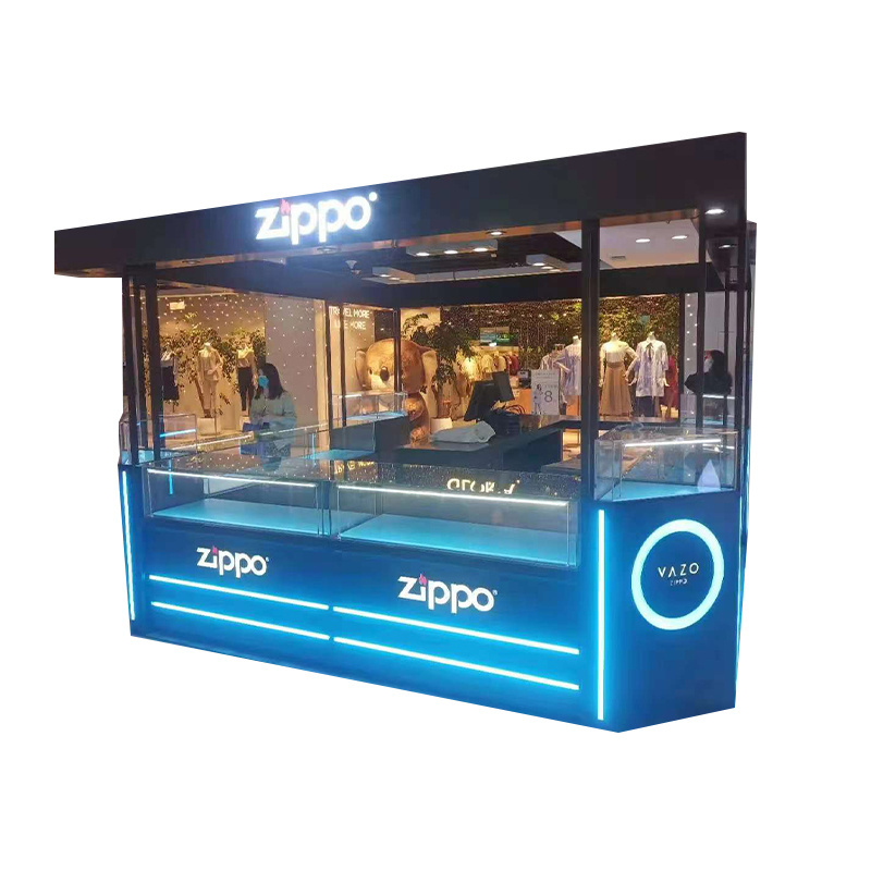 Customized Smoke Shop Interior Design Decoration Showcase Retail Glass Display Cases Smoke Shop Display