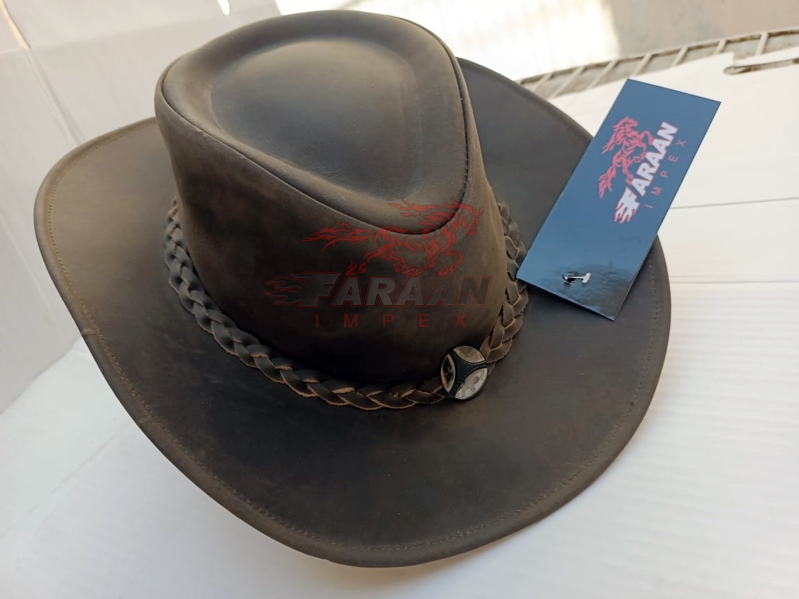 2023 Premium leather western Vintage Fashion Cowboy Hat  | Genuine  Leather Australian Cowboy  Hat